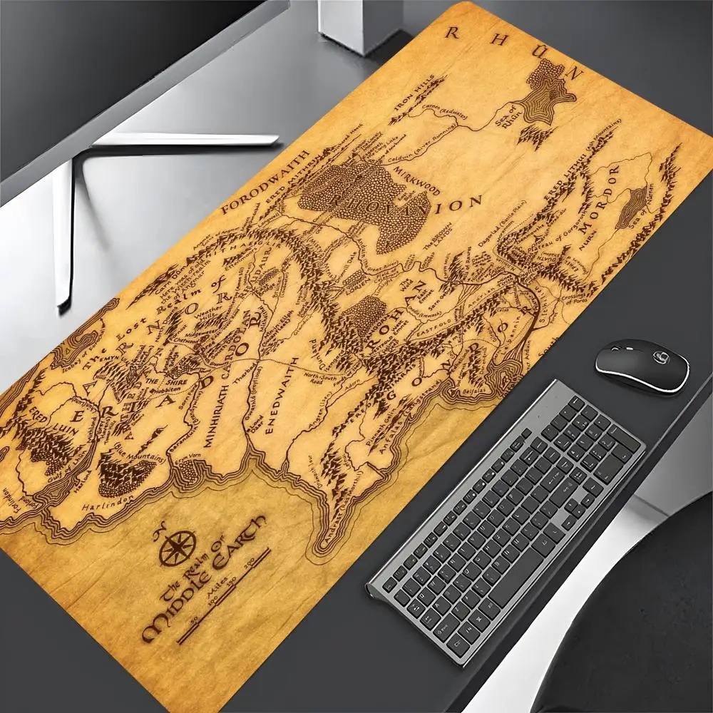 Movie Rings Of The Lords Mouse Pad desk decoration Gaming Mousepad Large 900x400mm MouseMat Gamer XXL Mause Carpet PC Desk