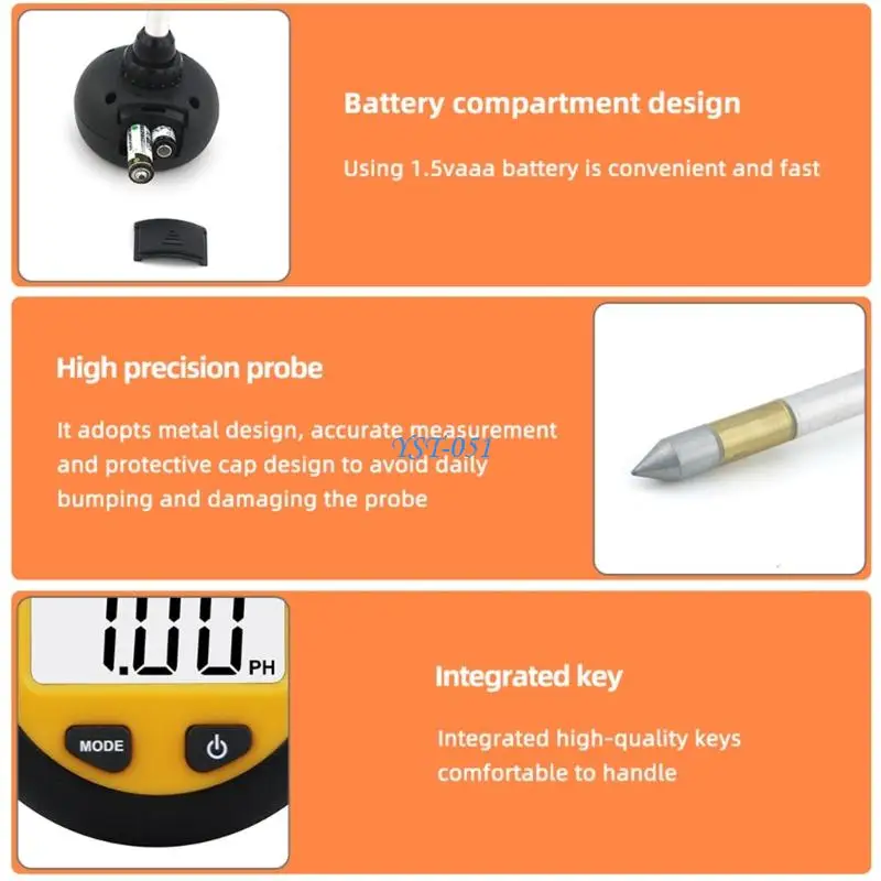 E15A Agricultural Soil Tester With Automatic Power Off Feature without Battery