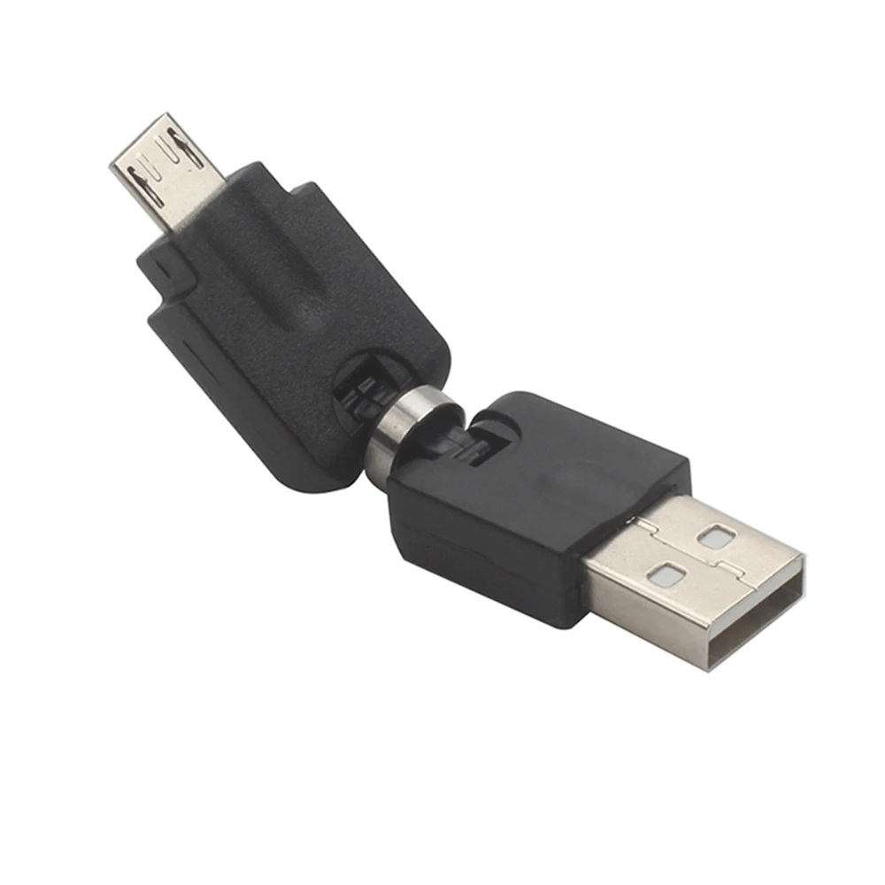 MICRO USB 2.0 plug to USB male 360 ° rotation angle extension cable adapter hot new