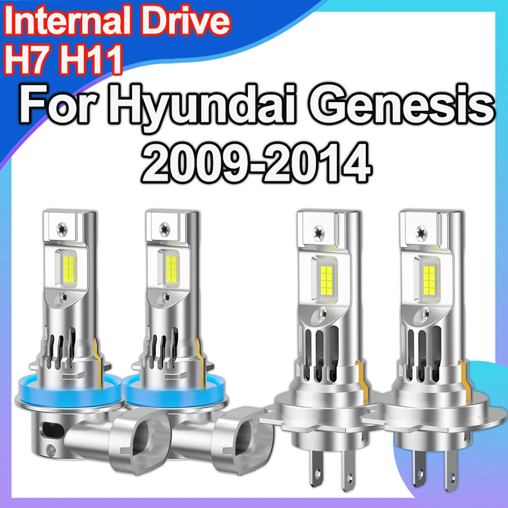 

Для Hyundai Genesis 2009-2014 H7 Hi Beam Передняя светодиодная фара H11 Лампы ближнего света Обновление 3570 CSP Чипы Все в одном Светодиодная фара