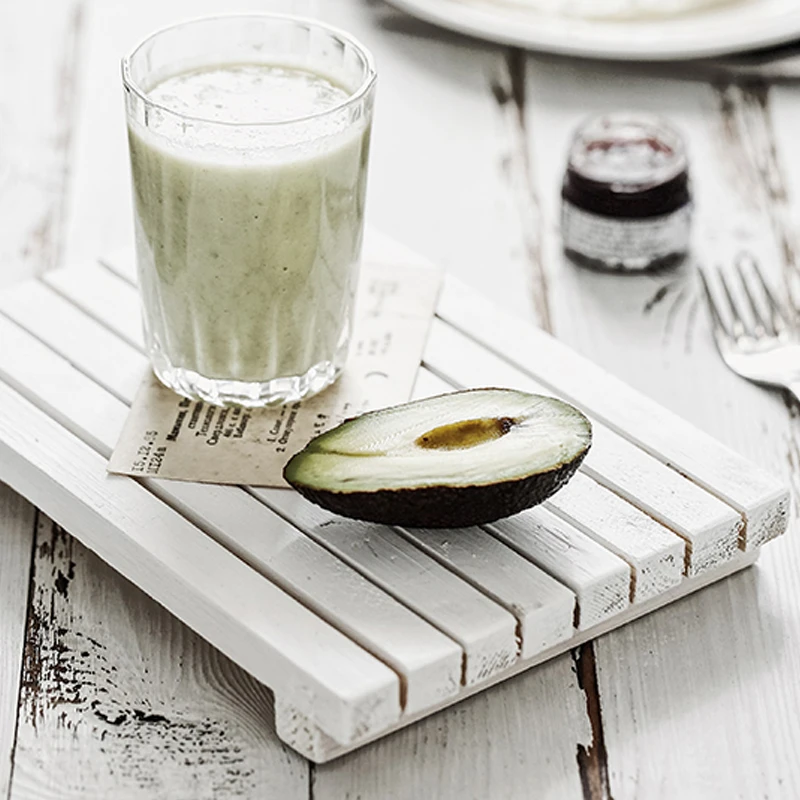 Retro Solid Wood Chopping Board Cake, Pure White Bracket Made Old Wooden Desktop Disk, Home Decoration, Food Photography Props