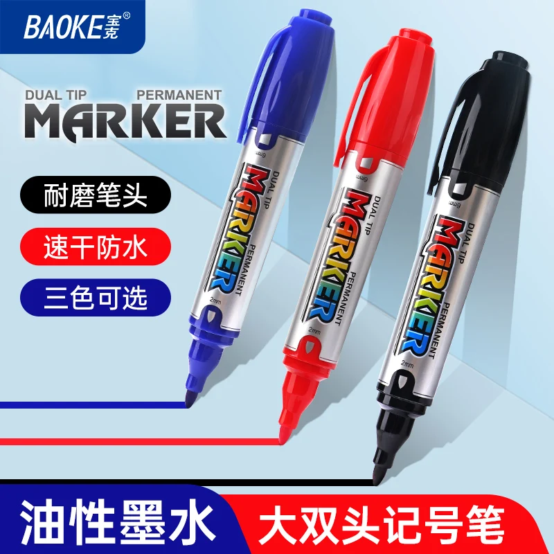 10pcs Permanent Oil Based Paint Markers, Medium Tip, Quick Dry and Waterproof Marker for Metal, Wood, Fabric, Plastic, Painting