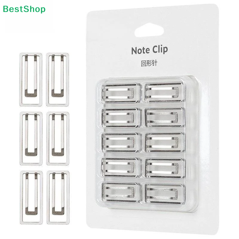 ☽10pcs Square Thickened Binder Clips - Metal Paper Clips - Office Supplies For Documents, Notes & Bookmarking