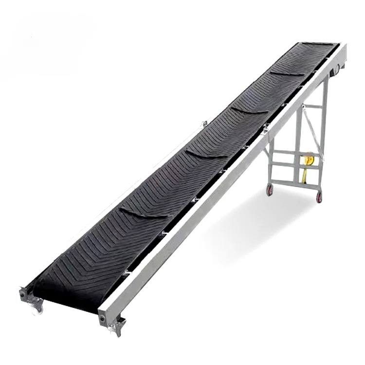 Hot sales Adjustable Height Flexible Rubber Mobile Belt Conveyor For Sale