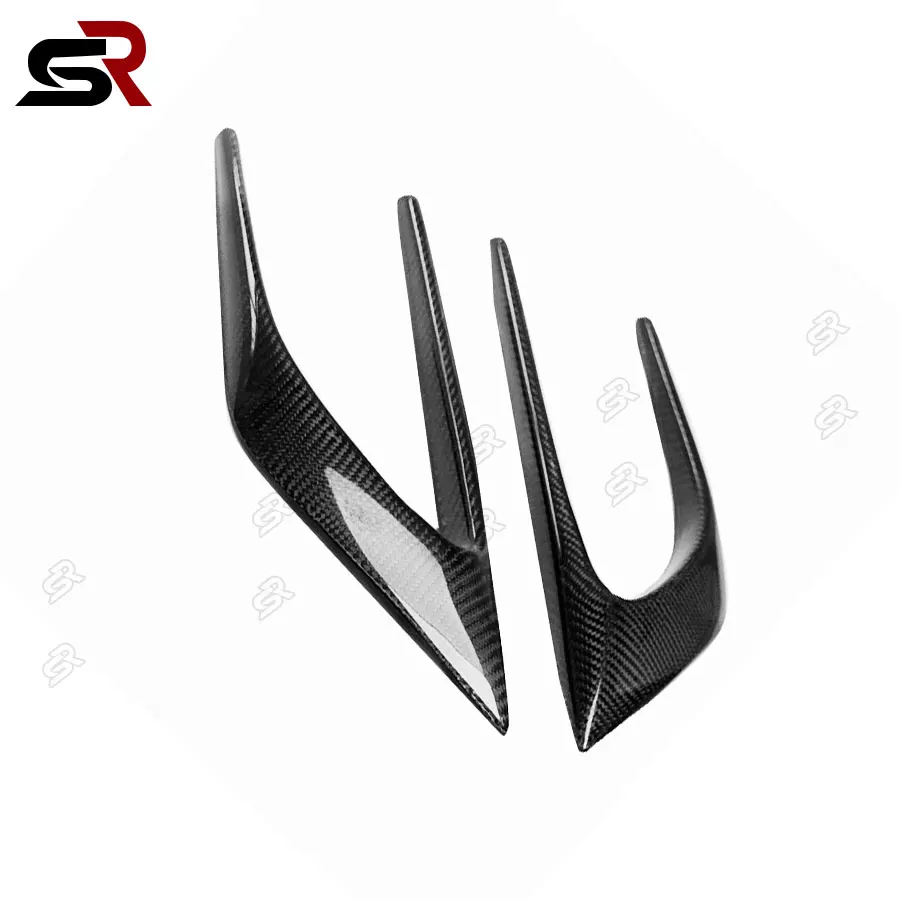 For Mercedes-Benz W205 2015-2021 Carbon Fiber Side Bumper Trim Fender Splitter Vent Wind Blade Auto Parts Body Kits