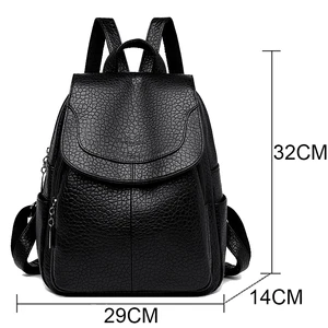 Echter Leder -Rucksack für Frauen, Reise -Rucksack, Schul -Rucksäcke, Kuhleder -Umhängetaschen, Damen, Mädchen, Mode 10 Hauptverkaufskuh -Rucksack - №10