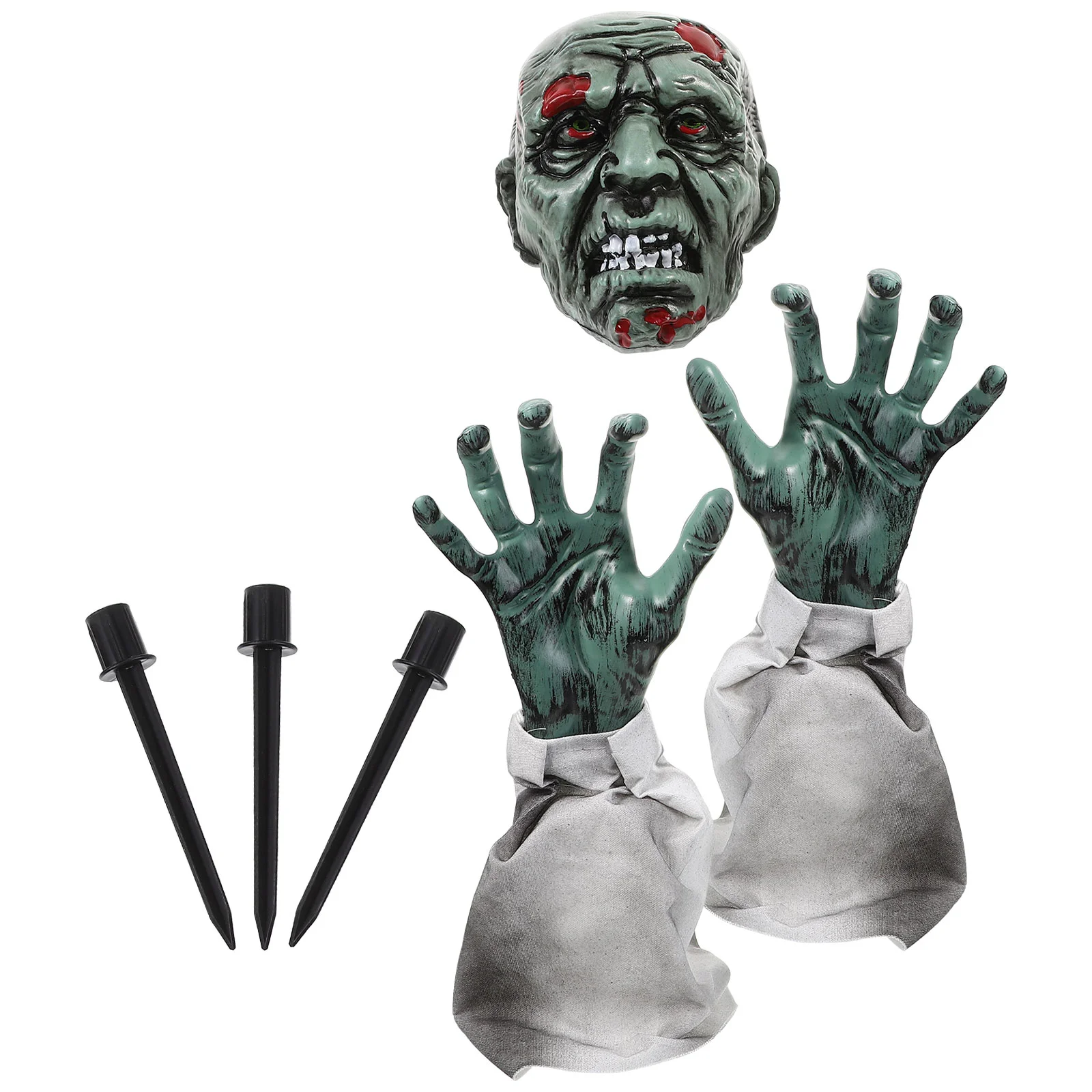 Crawl Outdoor Halloween Ghost Decorations Stake Haunted House Props Indoor Plastic Cloth Scary Yard Realistic