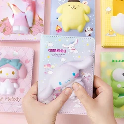 Kawaii Sanrio Cinnamoroll Image Mini Decompression Notebook Cute Creative Coloring Page Decompression Hand Book Notebooks Gift