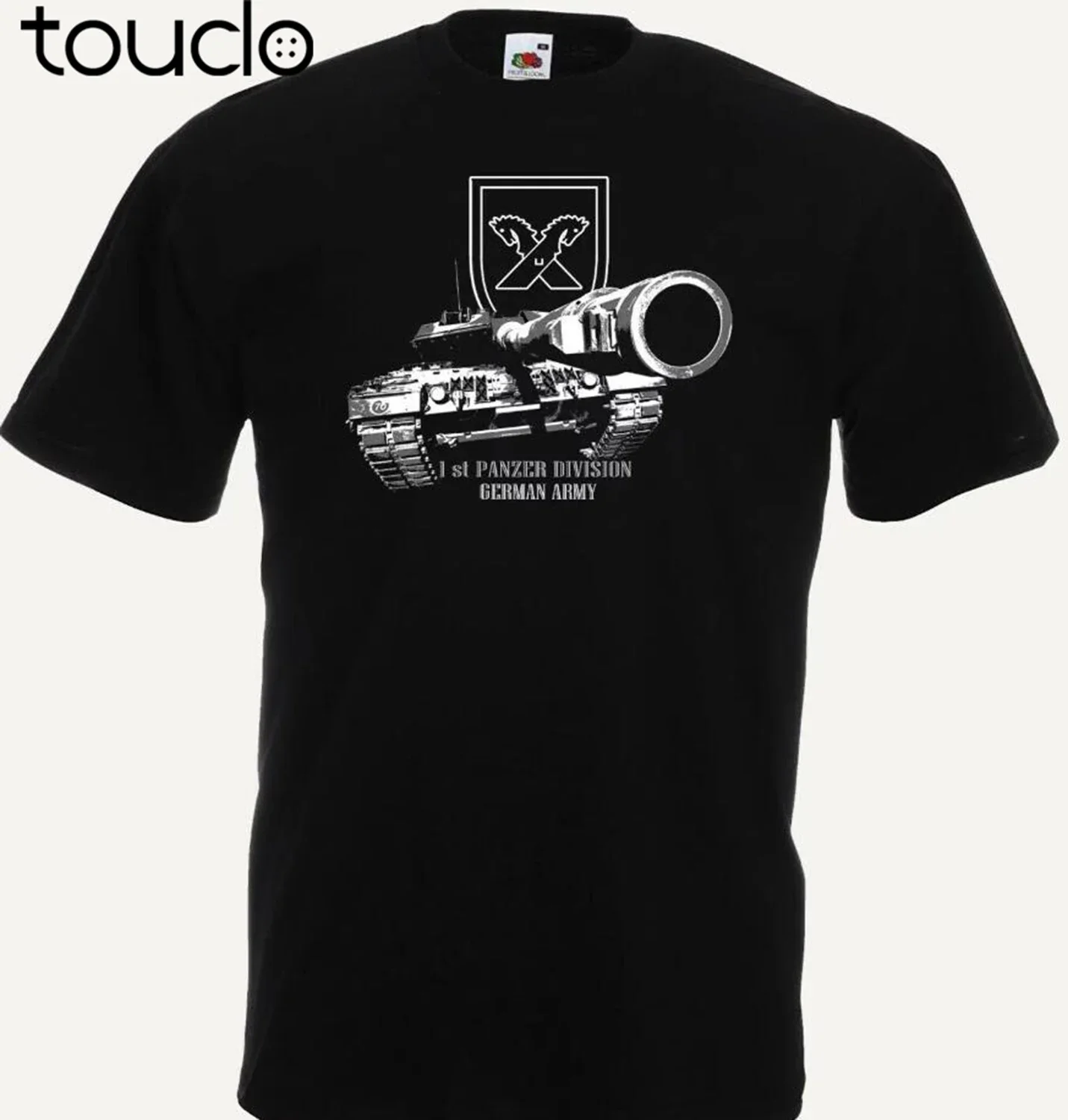 Camiseta de la 1ª División Panzer del Ejército Alemán, camiseta de la marca Leopard Bundeswehr, ropa de verano con cuello redondo para hombre, camisetas impresionantes