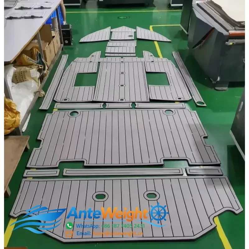 Marine Teak EVA Foam Boat Flooring Custom Design with 3m Adhesive