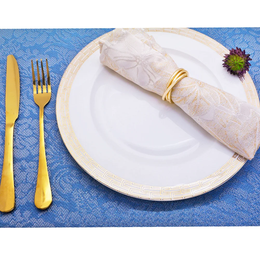 

6Pcs Golden Napkin Holders Creative Serviette Buckles Elegant Decoration for Home Hotel Banquet Festivals