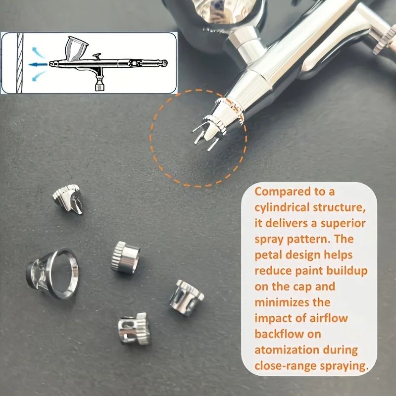 5-piece set of various nozzle caps - precision micro-adjustment diffuser pen caps for detailed work