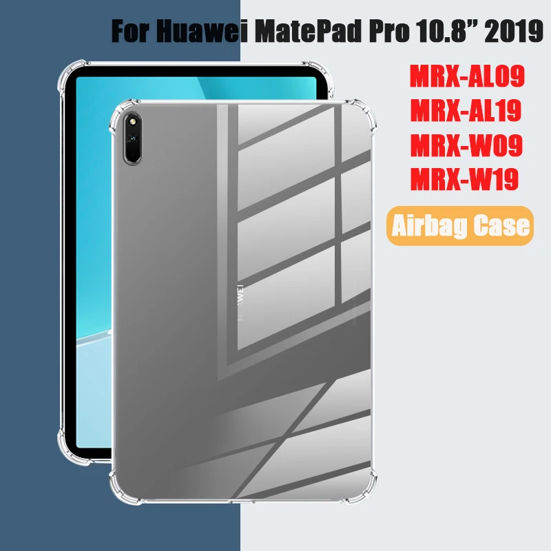 Clear Case for Huawei MatePad Pro 10.8 (2019) MRX-AL09/AL19 MRX-W09/W19 10.8'' Transparent TPU Cover Ultra-thin Protective Cover