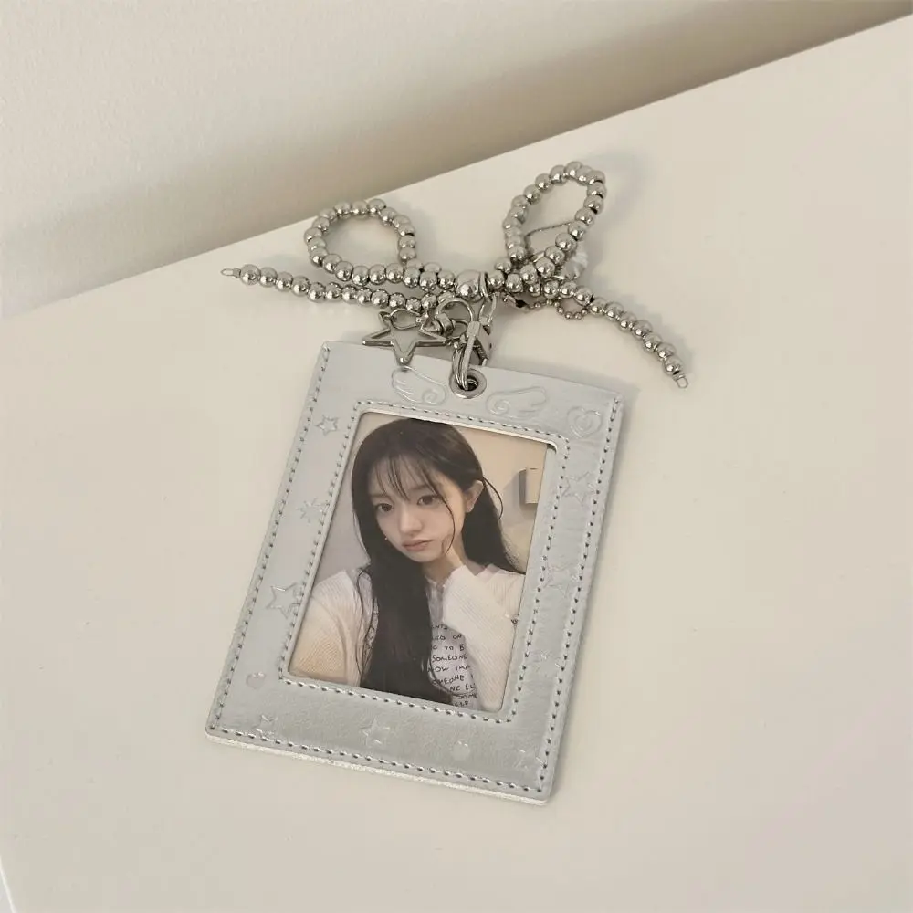 Multifunction Kpop Photocard Holder with Keychain PVC 3 Inch Mini Photo Holder Original Cute Idol Photos Protective Cover Girls