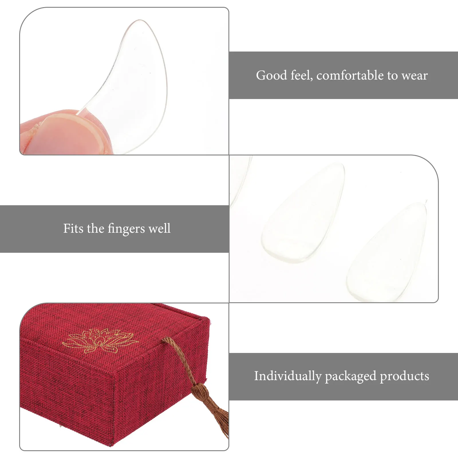 

Crystal Nails Professional Guzheng Playing Plectrum Covers Practice Accessories Finger Picks Major Protective