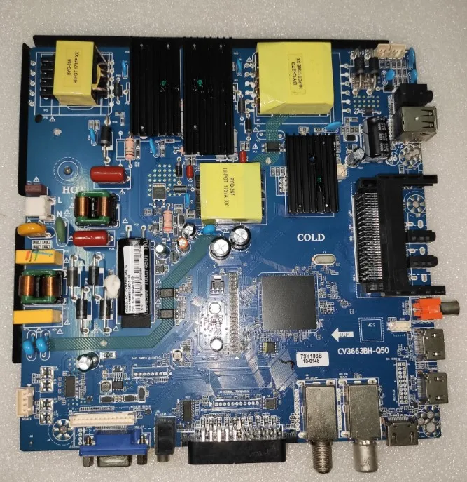 FREE SHIPPING ! CV3663BH-Q50  High power 3-in-1 TV mainboard voltage 96v current 700ma  Test well