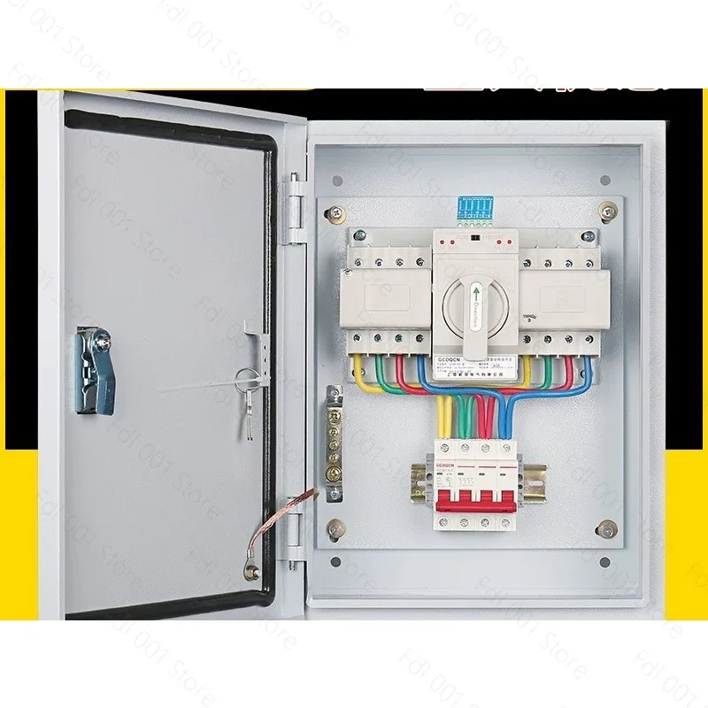 Dual power transfer switch box 4P63a100 three-phase four-wire complete distribution box fire-fighting automatic transfer switch