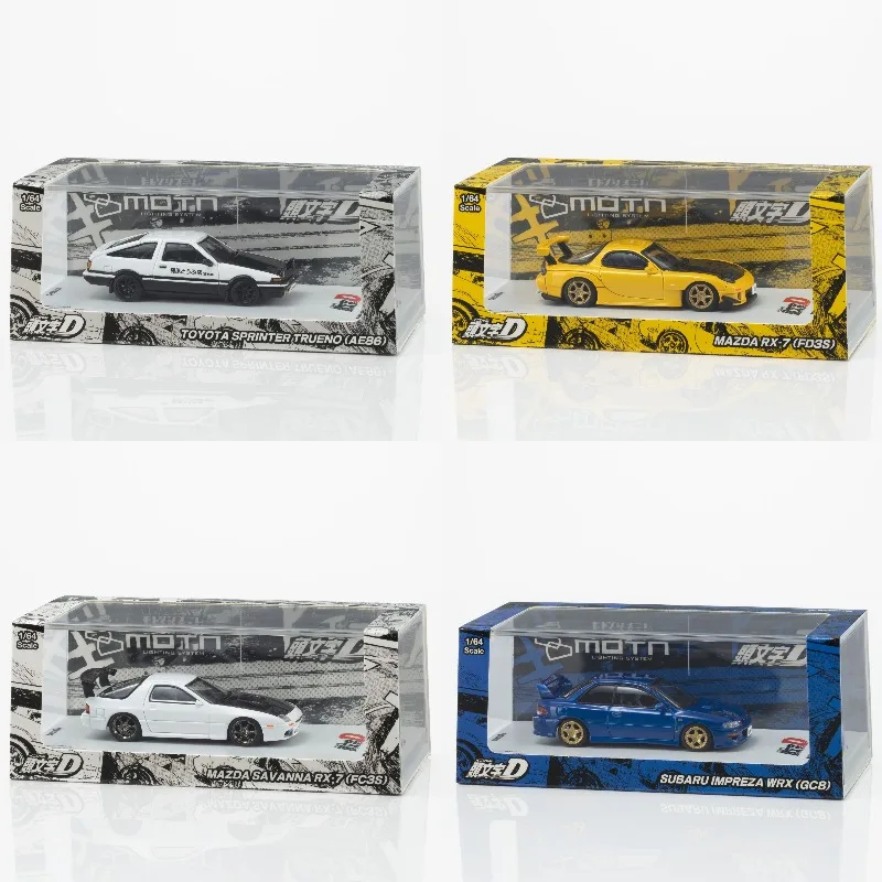 Kyosho KY 1:64 Scale Classic Vehicle Collection, AE86, RX7, WRX STI, Exquisite Diecast Hobby Collectible Model