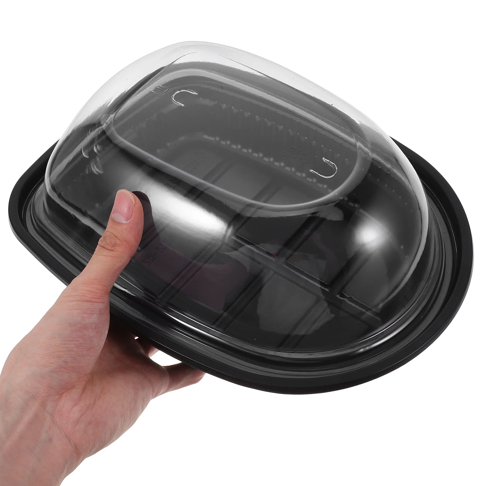 Caja de plástico para comida, contenedor transparente sellado para llevar para restaurante, Carryout, fiesta, a prueba de polvo, transparente, 6 uds.