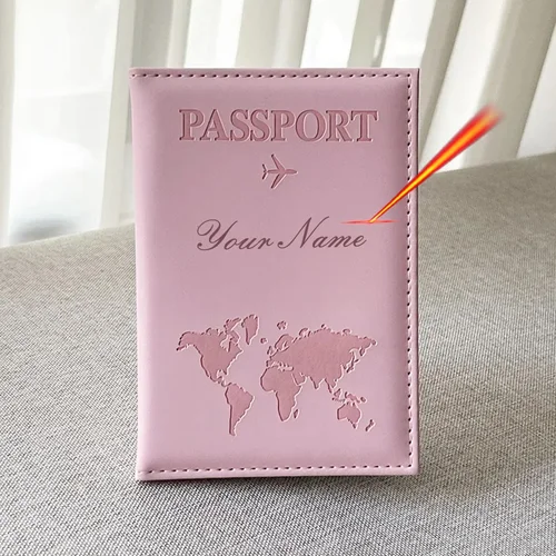 Funda de pasaporte personalizada de la Unión Europea para mujer, Mapa de Pareja, fundas de libro de pasaporte, viajes personalizados, boda, envío directo