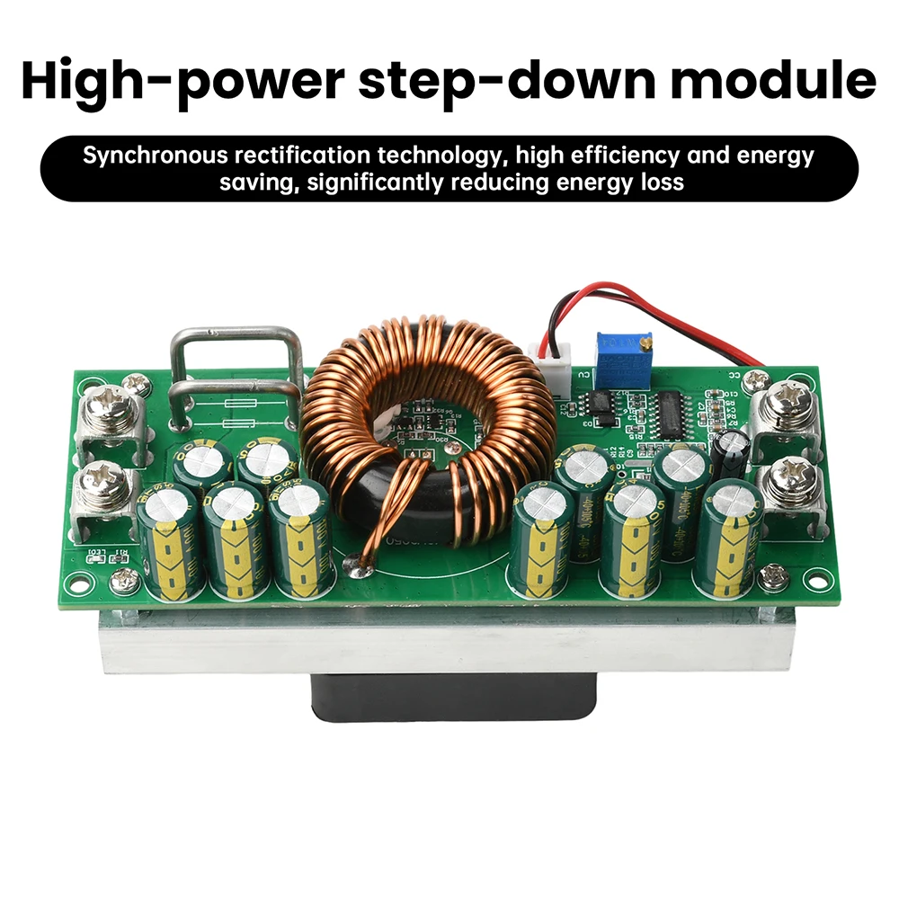 1200W/1500W Synchronous Rectification Buck Module DC15V-90V to DC2.5V-72V Constant Voltage Adjustable Power Supply Module