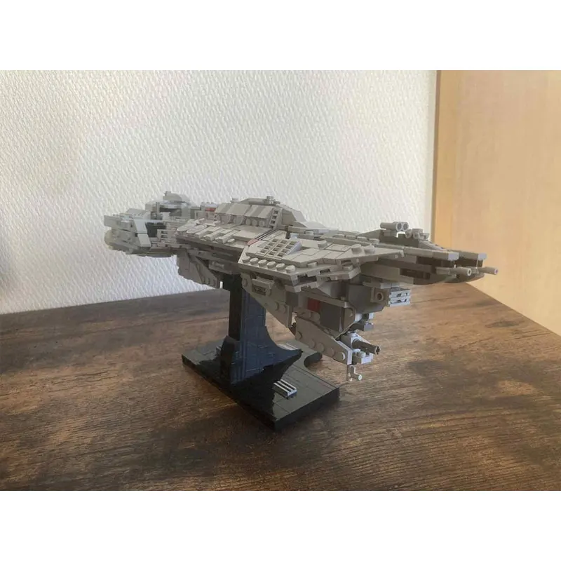 MOC بنة حرب الفضاء سلسلة رمادي سفينة الفضاء الإبداعية الطوب نموذج التعليم لعبة هدايا عيد الميلاد الكبار MOC-226010 707 قطعة