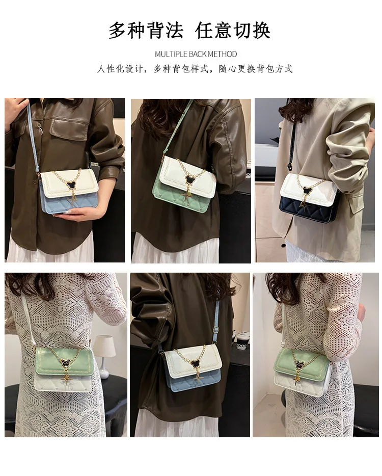 حقيبة كتف نسائية، حقائب كروس، حقائب يد عصرية، محفظة من البولي يوريثان، حقائب يد محمولة، حقيبة ساعي صغيرة #3