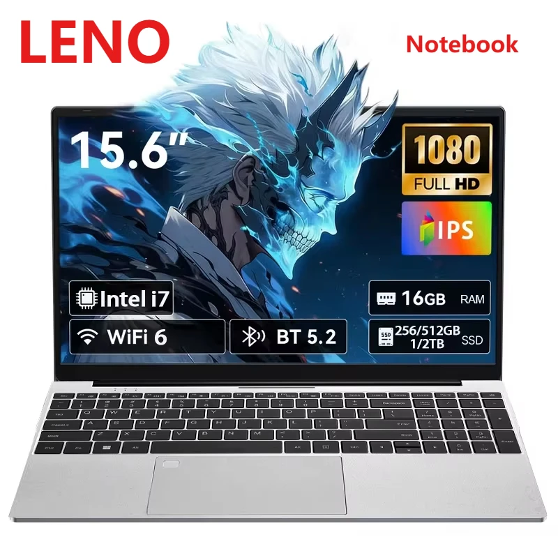 LENO 15.6 Inch Large Screen Laptop 32GB RAM 2TB SSD Intel 6500Y Processor Windows 11 Office Gaming Notebook PC