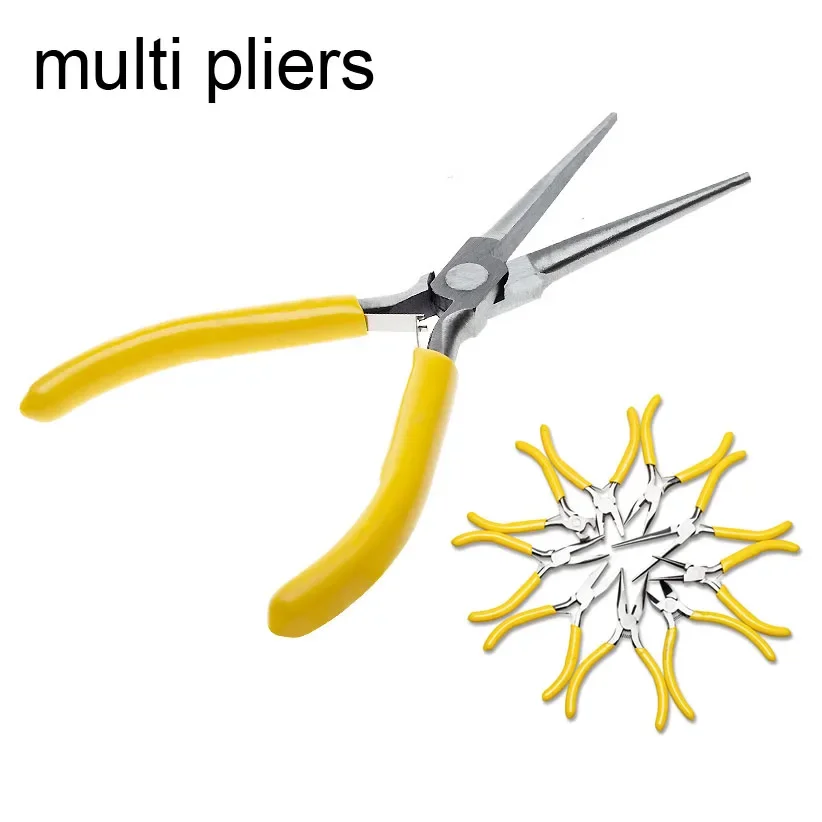 Multi Function Steel Needle Nose Pliers Watch Repair Tool Tweezers Metal Hardware Tools Forceps Pincettes Clamp Wire Cutters