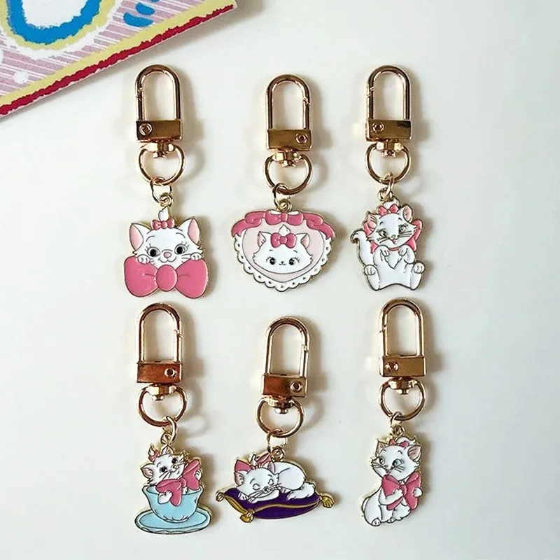 

Брелок Disney Marie с мультяшным котом, украшение для рюкзака девочки, подвеска для школьного ранца, подарок для пары на праздник