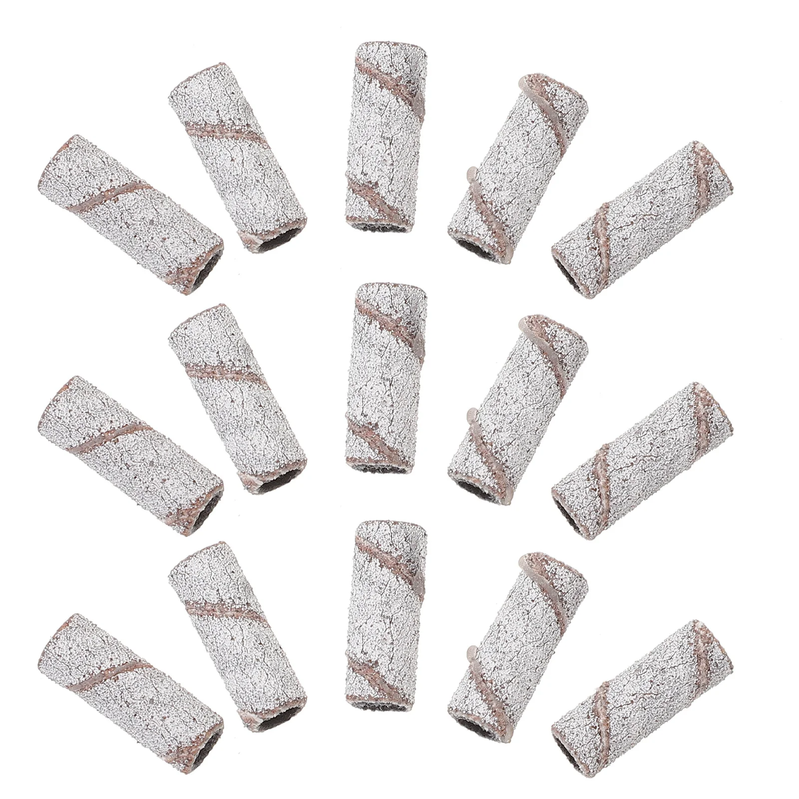 50Pcs Nail Sanding Bands Sturdy Grinding Rings for Acrylic Nails Smooth Surface Manicure Art Drill Accessories Kit