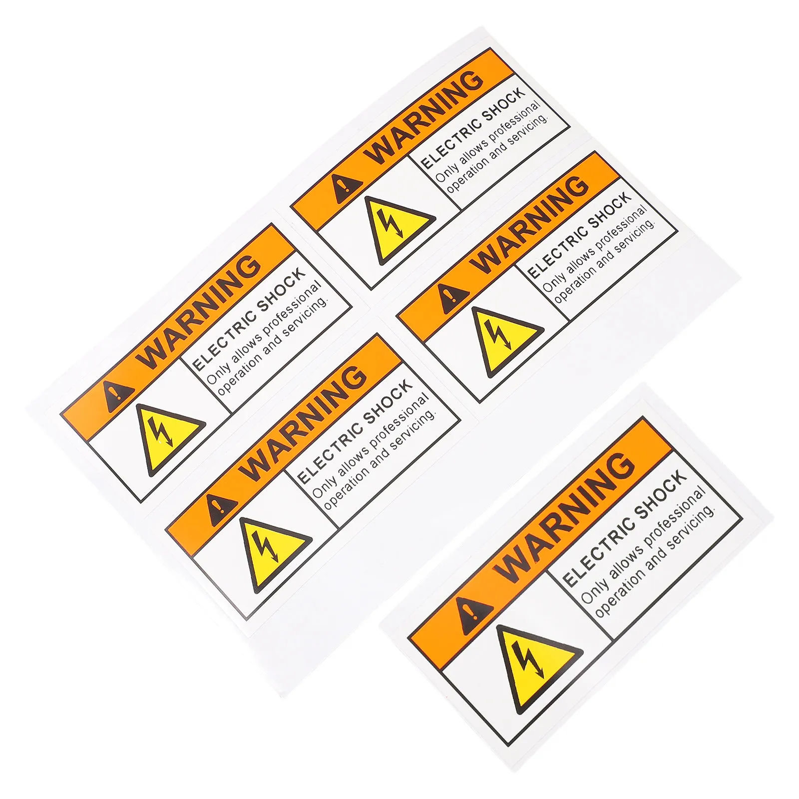 5 pcs Safety Warning Sign Halloween Christmas New Year Electric Shock Warning Sticker Electrical Box Sticker When