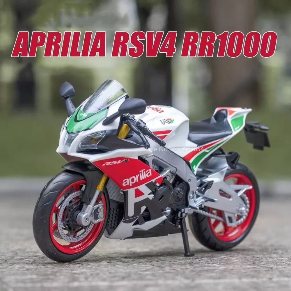 1/12 Aprilia RSV4 RR1000 Alloy Motorcycle Model Toy Car Diecast Metal High Simulation Heavy Motorbike ModelsCollectible Boy Gift