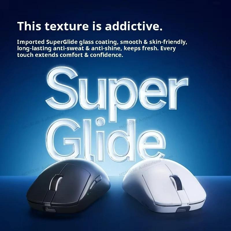 NEW MCHOSE A7 V2 E-스포츠 마우스 무선 블루투스 트라이 모드 인체공학적 경량 8K 게이밍 마우스 맞춤형 PC 액세서리 선물