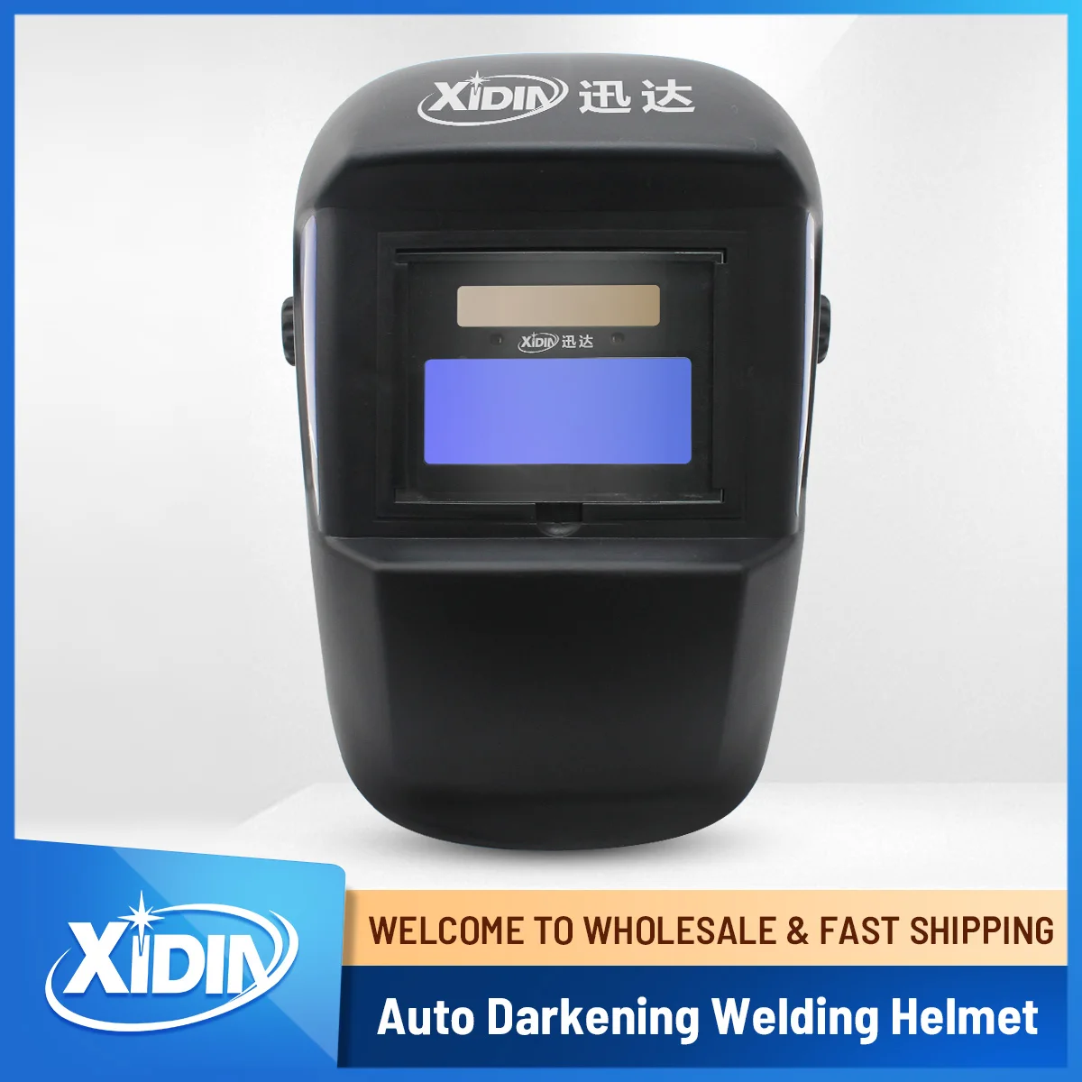 Welding Helmet Auto Darkening,Welding Hood Solar Powered 91*39mm,Mask With 2 Arc Sensors Wide Shade W3-11 for TIG, MIG | E5-201F