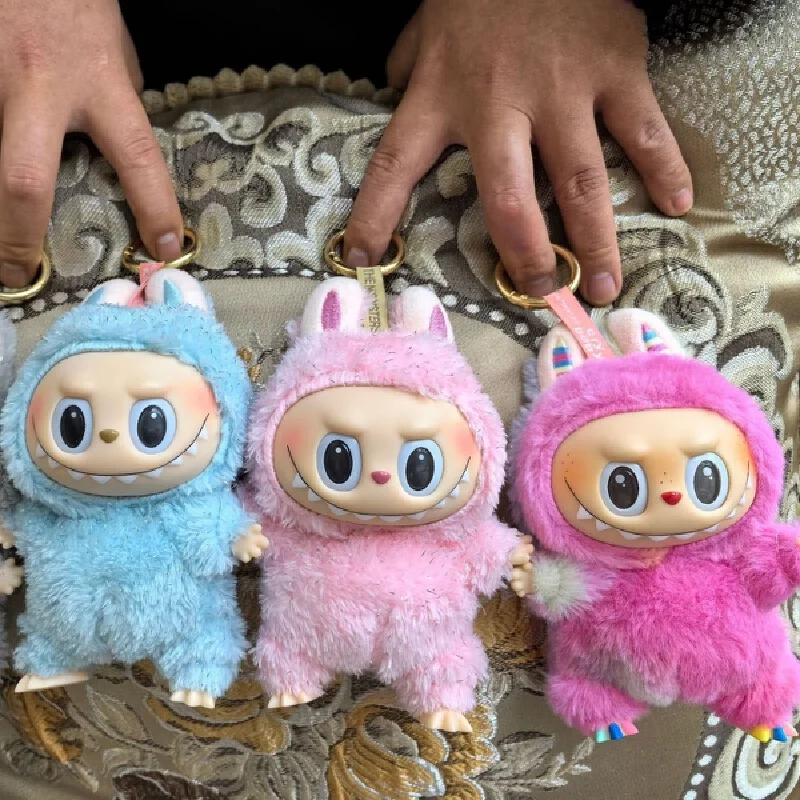 New 17cm Labubu Monster Plush Dolls Zimomo Angel Macaron Change Doll Character Vinyl Pendant Model Diy Gift Of Chiu Chow Chow