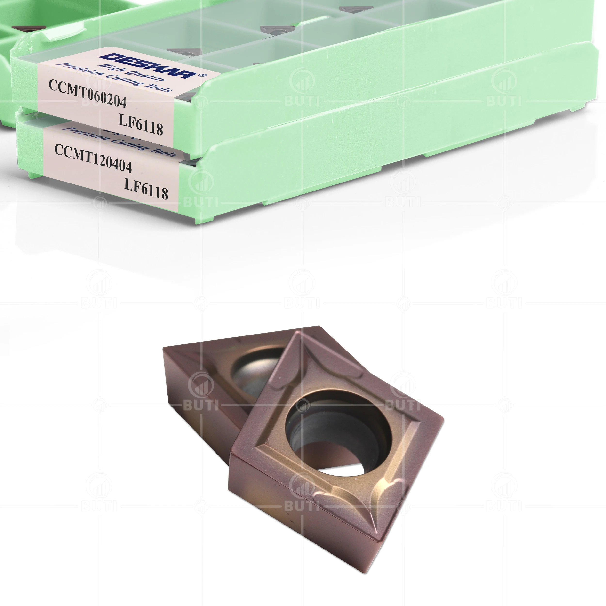 Imagem -03 - Deskar-cnc Inserções de Carboneto Cortador de Corte Ferramentas Girando Ccmt060202 Ccmt09t304 09t308 Ccmt120404 08 Lf6118 100 Original