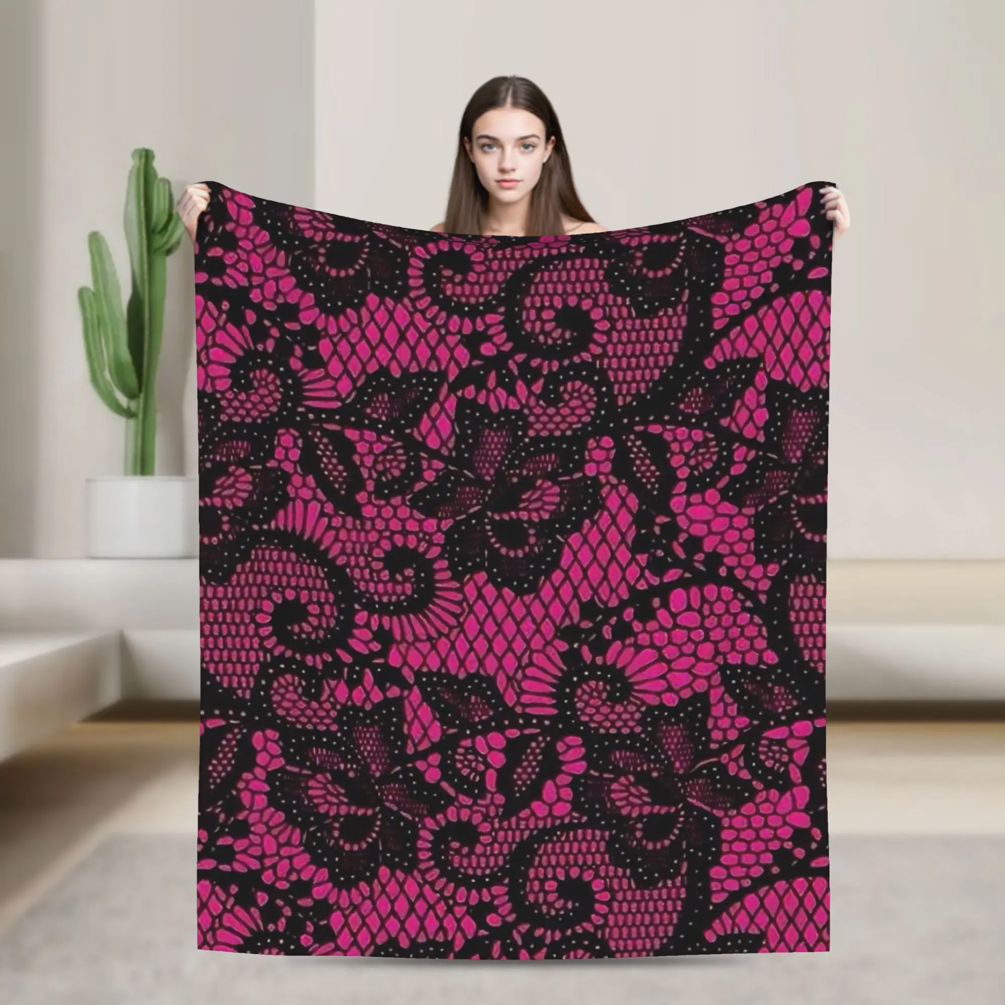 Halloween Gothic Blanket Flannel Romantic Goth Soft Throw Blanket for Car Sofa Couch Bed Rug