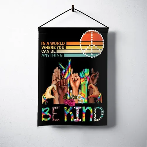 Hippie Be Kind Garden Flag, LGBT Pride Flag, BLM Flag, Human Rights Flag FFLCCE ZZA WWL IIC