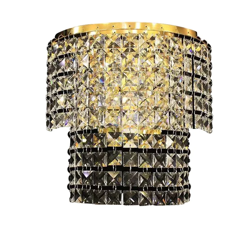 Aosong Eigentijdse Kristallen Wandlamp Indoor Kunst Woonkamer Slaapkamer Bedlampje Luxe Hotel Gang Wandlamp