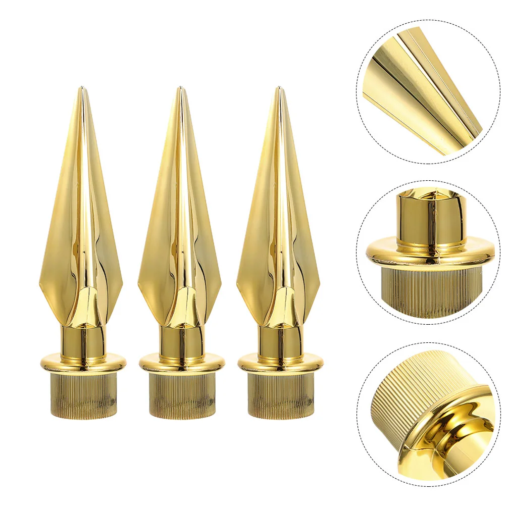 

3 Pcs Flagpole nament Hall Flagpole Topper Flag Pole Decorative Finial Replacement Holder for Outdoor Flags