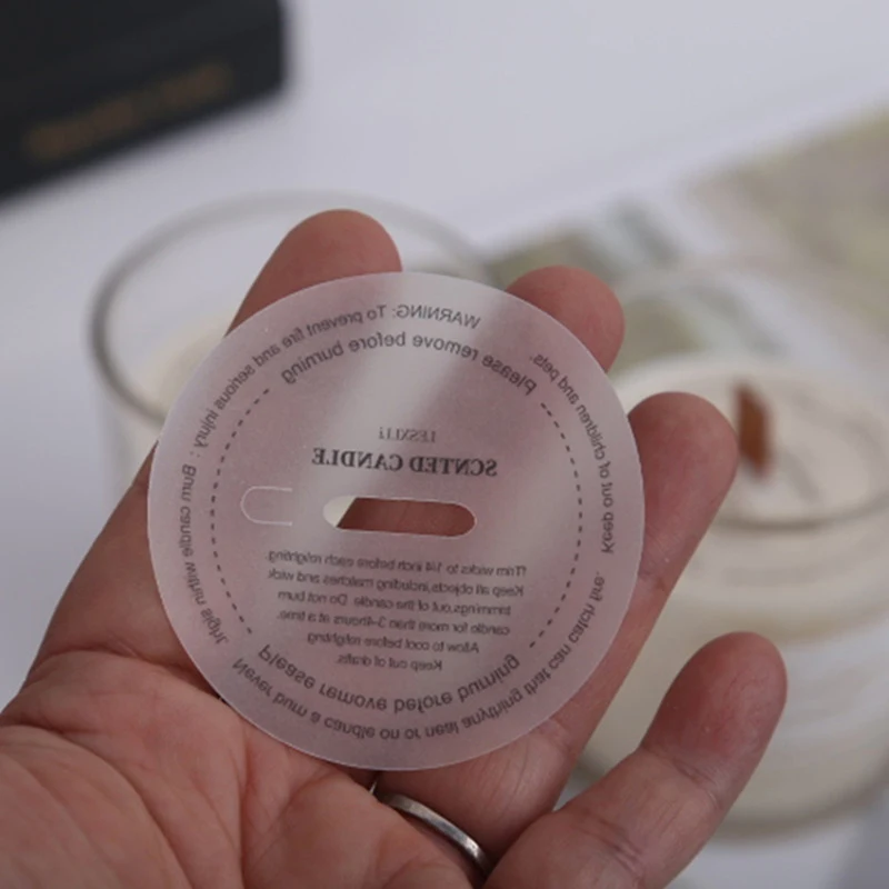 10Pcs DIY Handmade Candle Sticker Cup Labels Dustproof Paper for Scented Candles