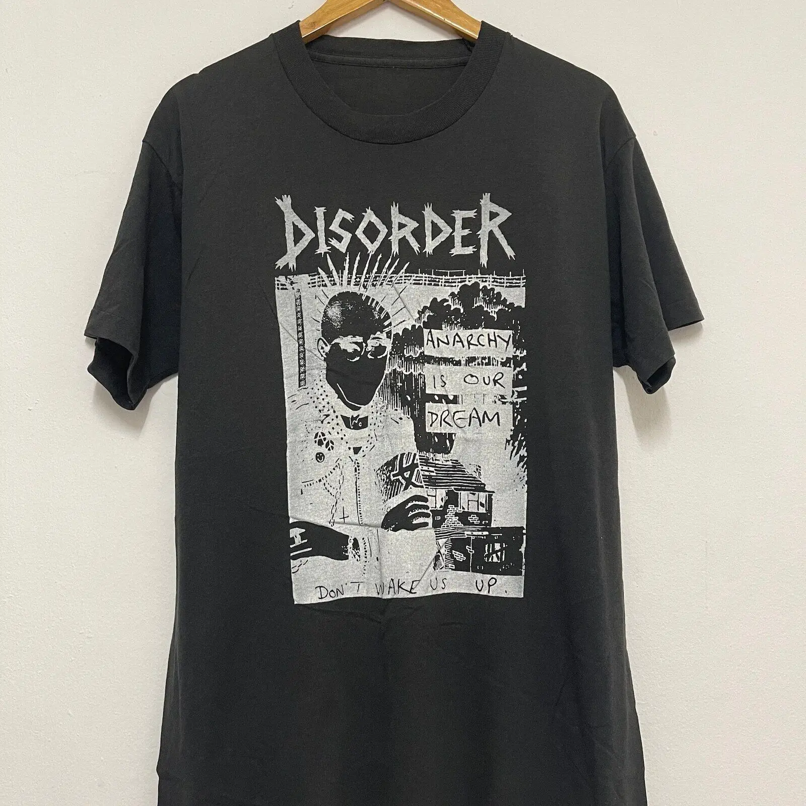 Vintage 80s Disorder Band Äú I didn Äôt Go To Work Today 1986 Punk T Shirt R