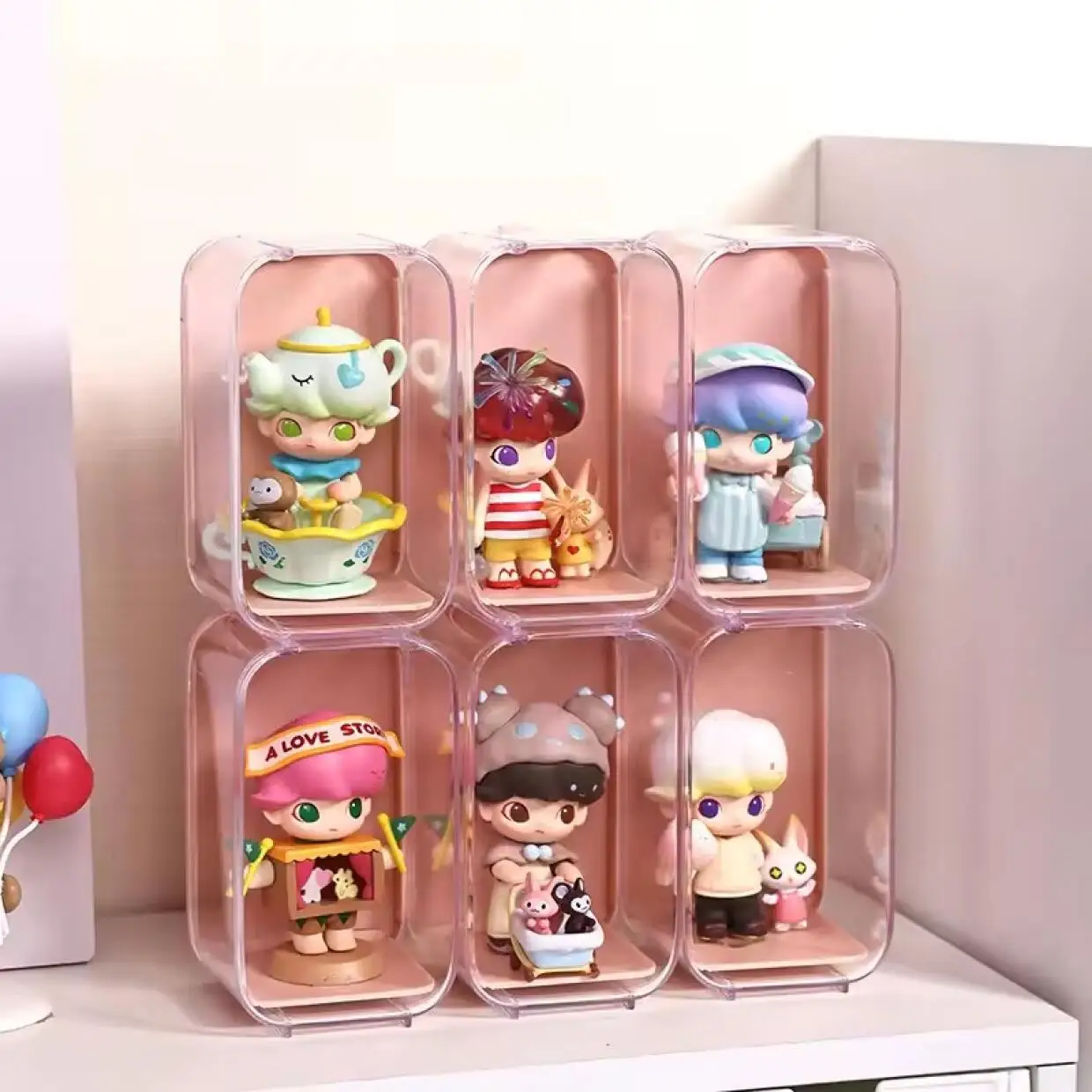 

Акриловая коробка для демонстрации, подходящая для украшений для кукол, прозрачные аксессуары для кукол