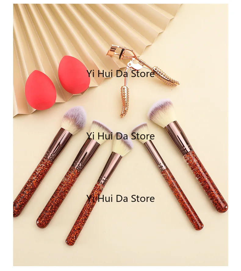 8 Diamond Crystal Makeup Brush Set Makeup Tools Loose Powder Concealer Brush