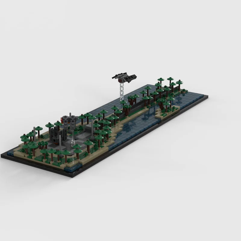 1067 Uds. MOC Escarif almohadilla de aterrizaje estrella batalla modelo bloques de construcción montar arquitectura regalos de navidad juguetes DIY Idea creativa