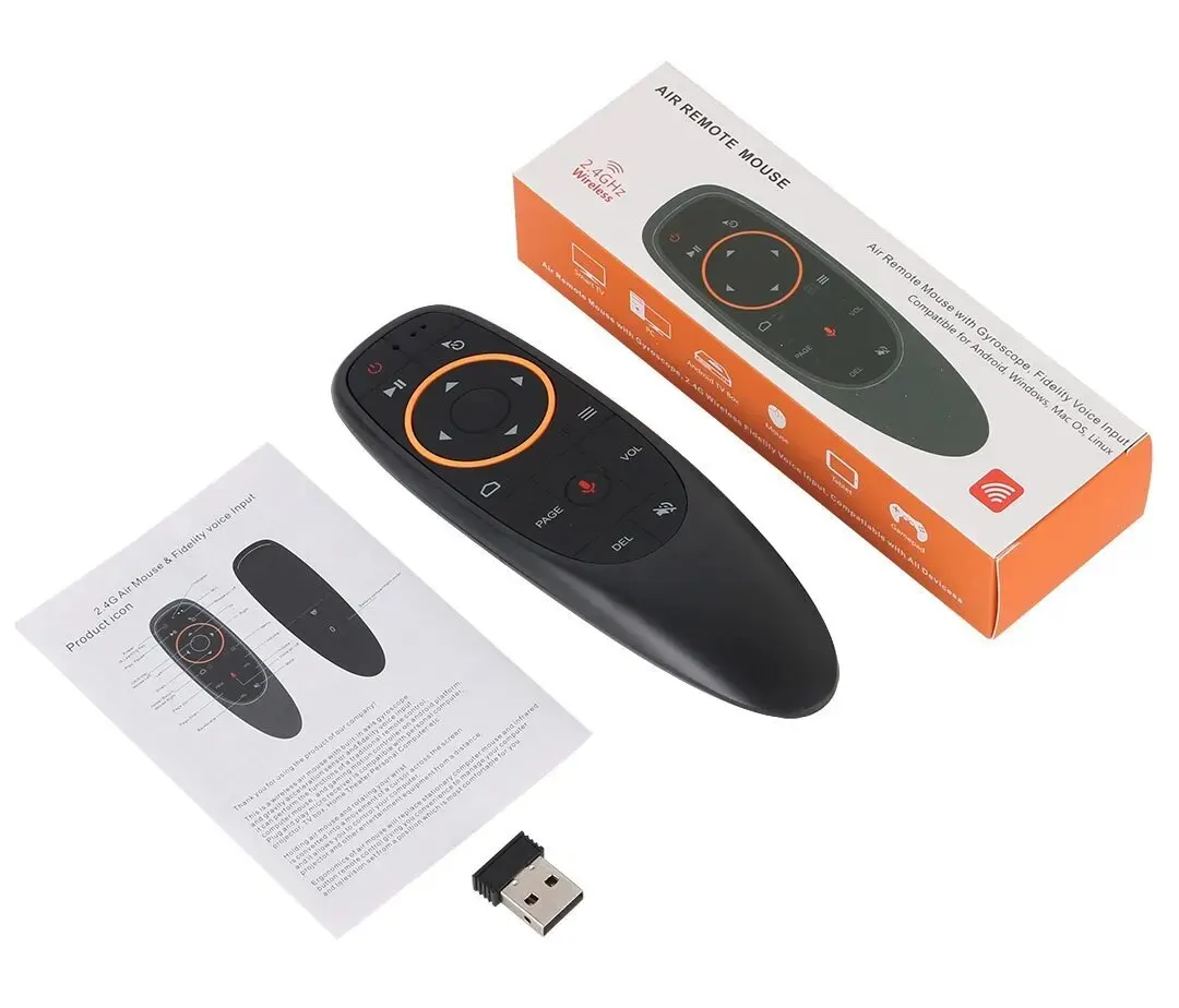 G10S Air Mouse Voice Remote Control 2.4G Wireless Gyroscope IR Learning for H96 MAX X88 PRO Android TV Box HK1