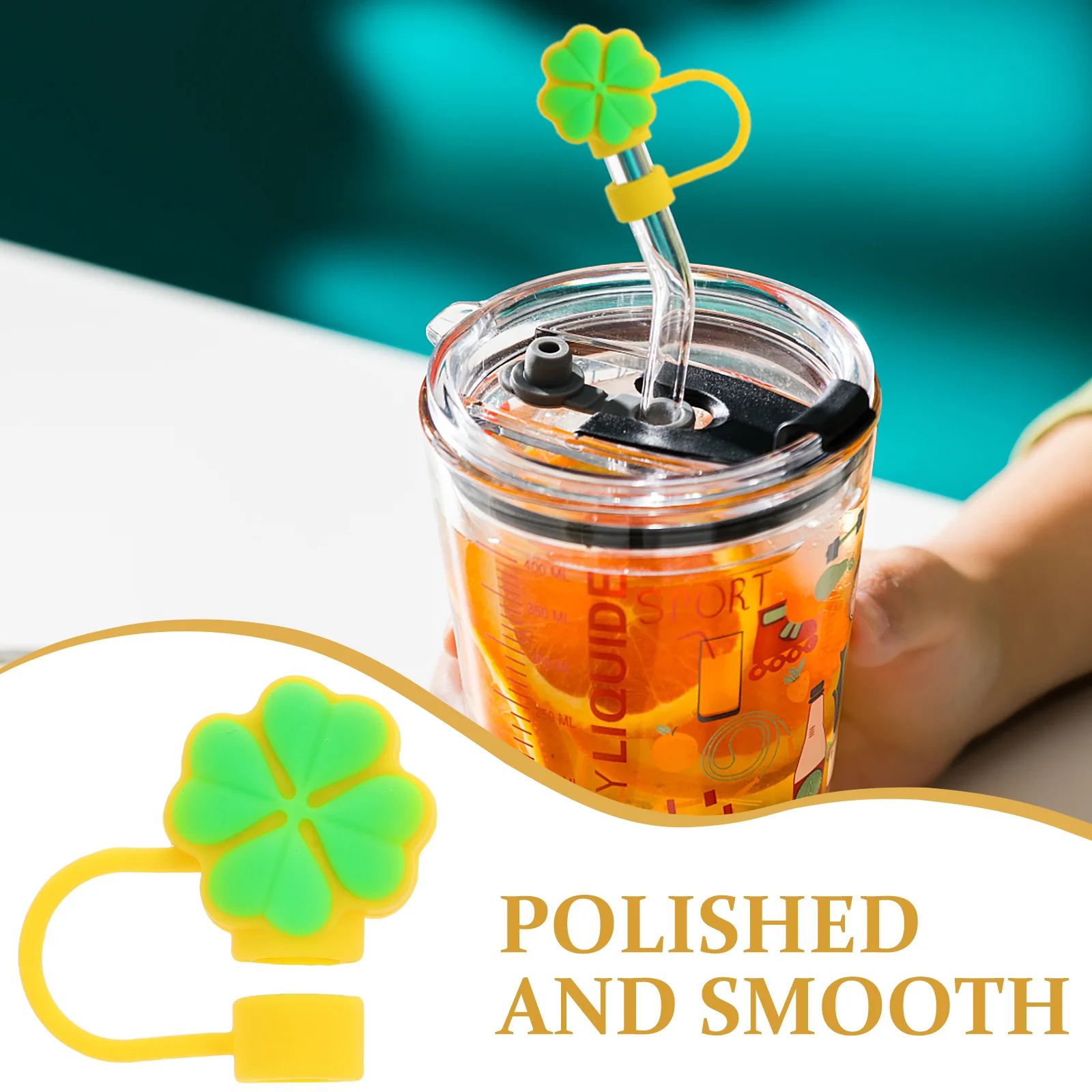 

4Pcs Silicone Straw Tip Plugs Reusable Straw Covers Smooth Portable Spill Proof Drinking Caps for Parties Rewards Theme Events