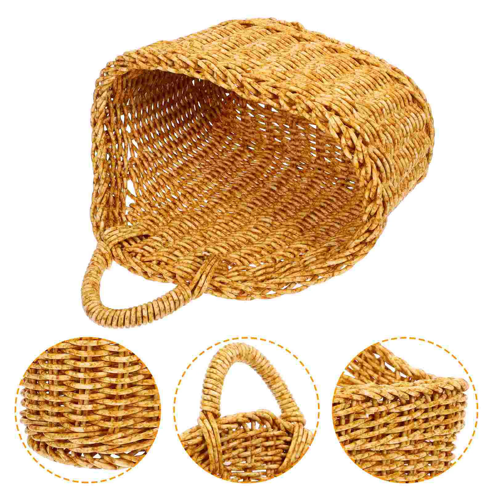 

Potato Wall Hanging Storage Basket Clothes Rack Fruit for Plastic Rattan Kitchen