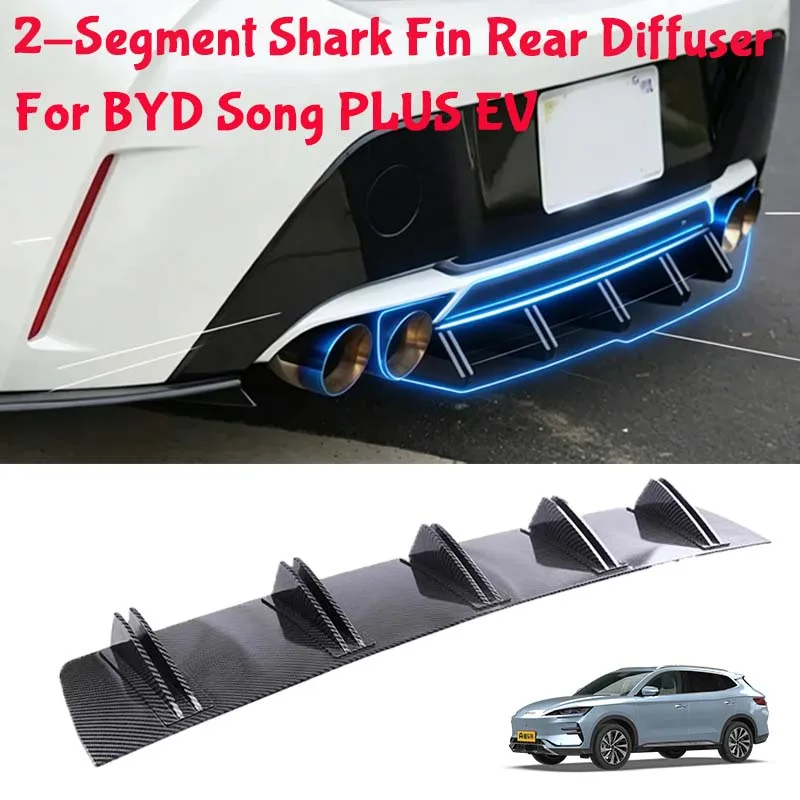 Diffuseur arrière aileron de requin pour BYD Song PLUS EV, séparateur de châssis, pièces aérodynamiques automobiles, modification aérodynamique